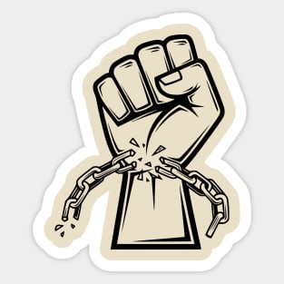 Black Power, Black Freedom, Breaking Chains Sticker
